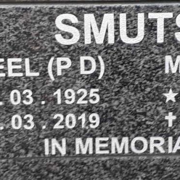 SMUTS W.E. 1930-2017 &amp; P.D. 1925-2019