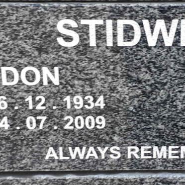 STIDWELL Don 1934-2009 &amp; Julia 1941-2013