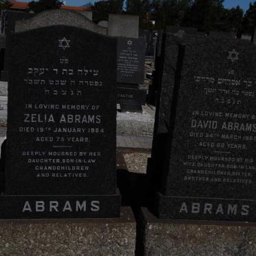 ABRAMS David -1960 &amp; Zelia -1964