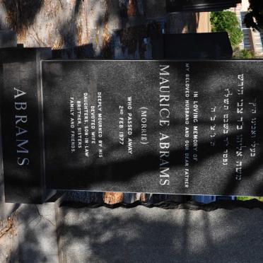 ABRAMS Maurice -1977