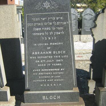 BLOCH Abraham -1963
