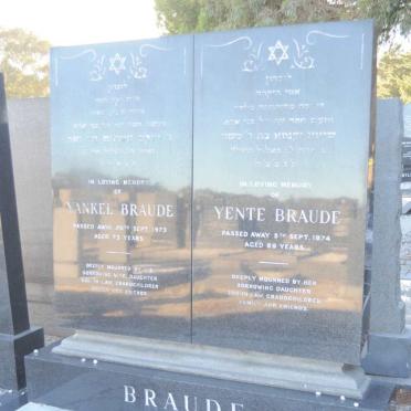 BRAUDE Yankel -1973 &amp; Yente -1974