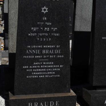 BRAUDE Samuel Jack -1971 &amp; Annie -1960