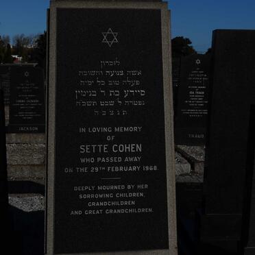 COHEN Sette -1968