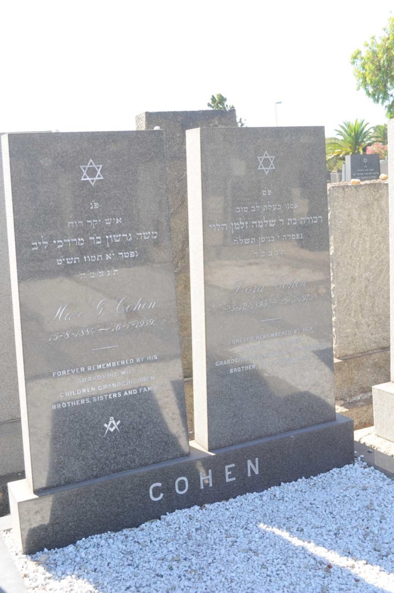 COHEN Max G. 1884-1959 &amp; Dora 1895-1975