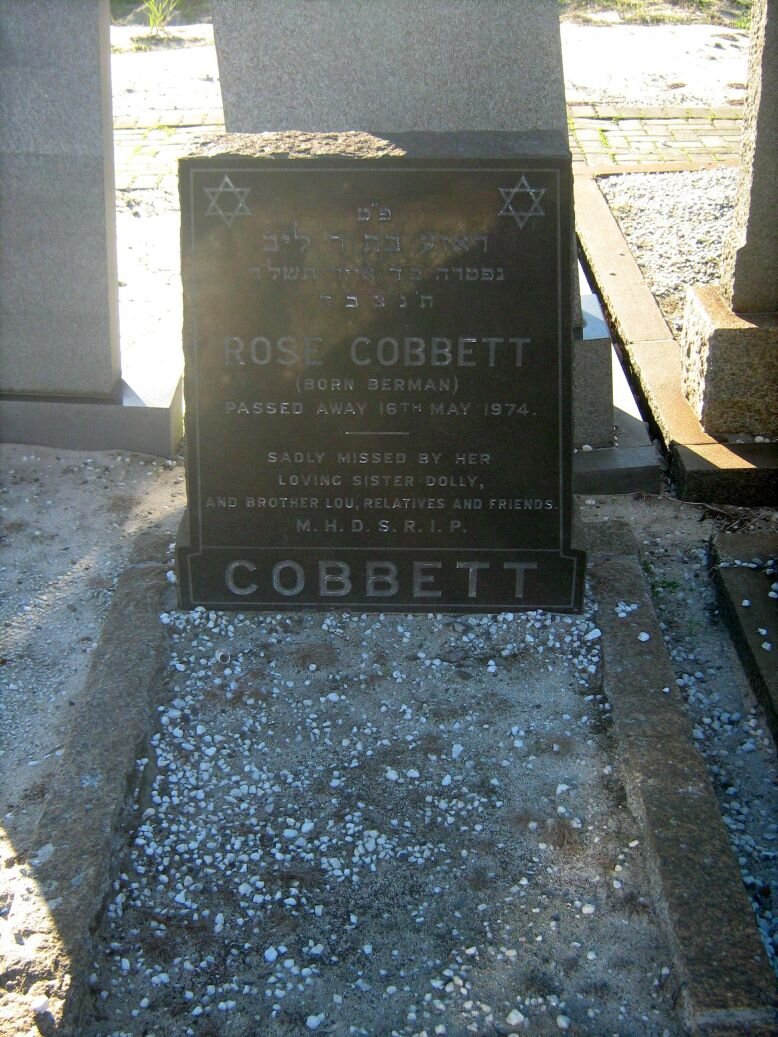 COBBETT Rose nee BERMAN -1974