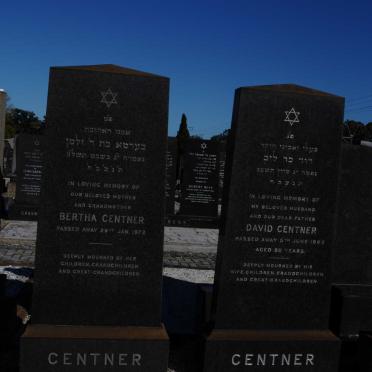 CENTNER David -1963 &amp; Bertha -1972