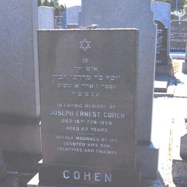 COHEN Joseph Ernest -1959