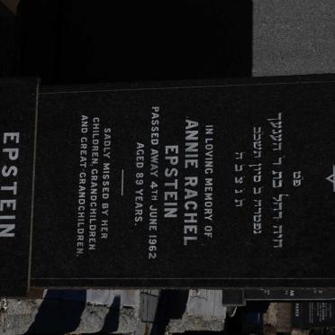 EPSTEIN Annie Rachel -1962