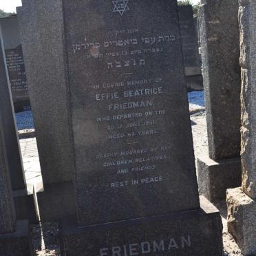 FRIEDMAN Effie Beatrice -1951