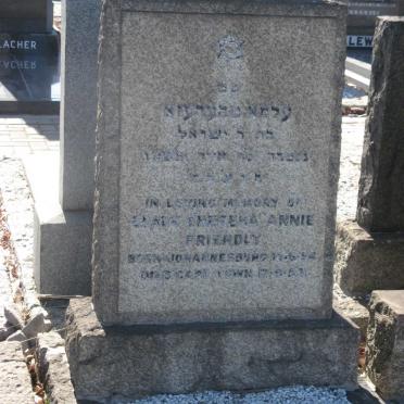 FRIENDLY Elma Theresa Annie 1886-1955