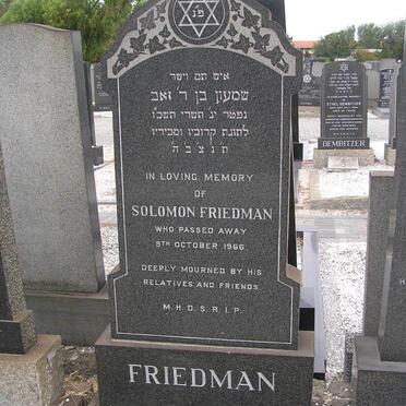FRIEDMAN Solomon -1966