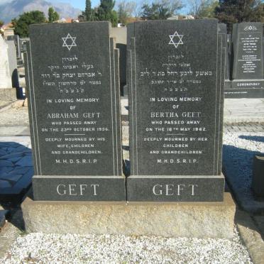 GEFT Abraham -1956 &amp; Bertha -1962