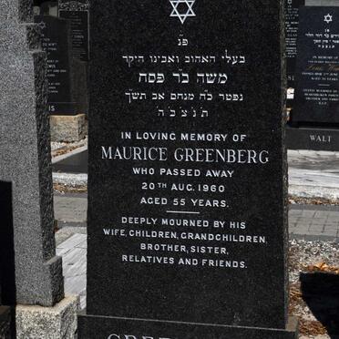 GREENBERG Maurice -1960