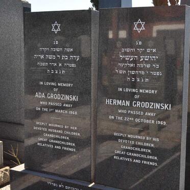 GRODZINSKI Herman -1969 &amp; Ada -1968