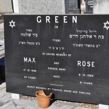 GREEN Max -1952 &amp; Rose -1984