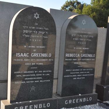 GREENBLO Isaac -1973 &amp; Rebecca -1980