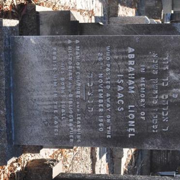 ISAACS Abraham Lionel -1960