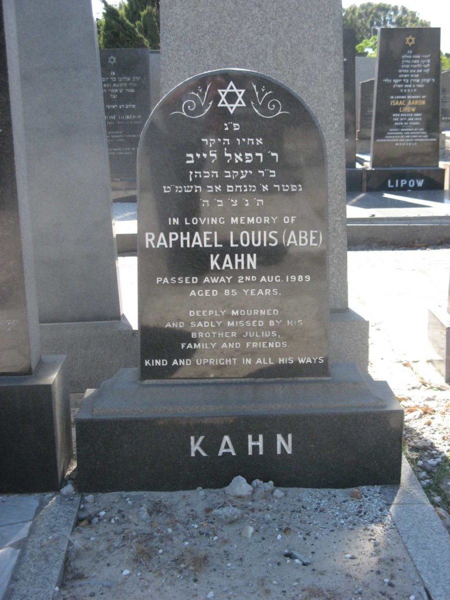 KAHN Raphael Louis -1989