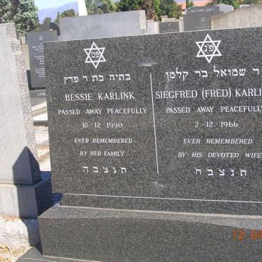 KARLINK Siegfred -1966 &amp; Bessie -1990