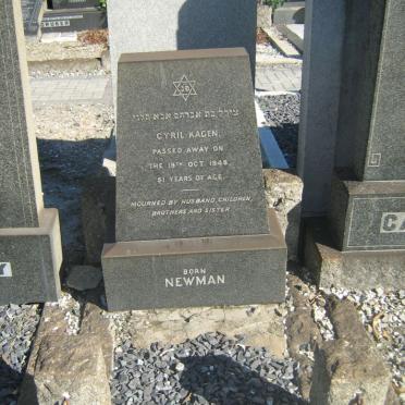 KAGEN Cyril nee NEWMAN -1948