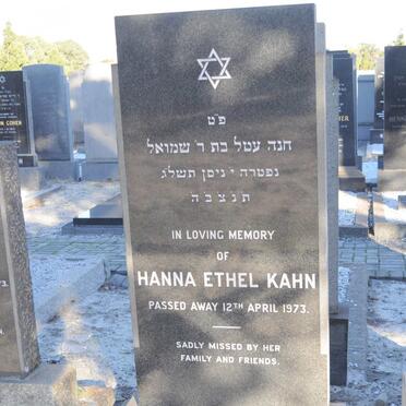 KAHN Hanna Ethel -1973