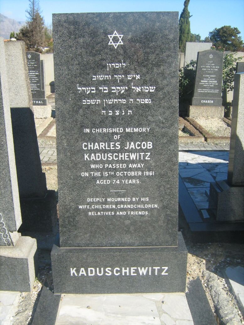 KADUSCHEWITZ Charles Jacob -1961