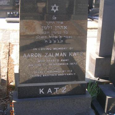KATZ Aaron Zalman -1972
