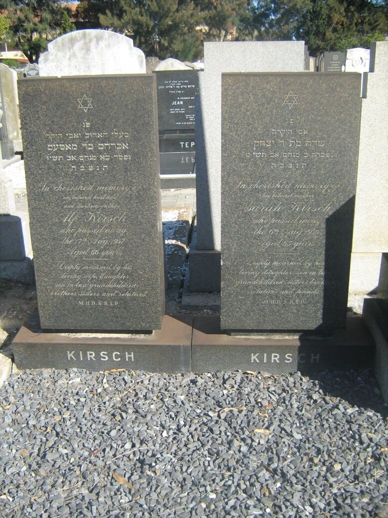 KIRSCH Alf -1957 &amp; Sarah -1950