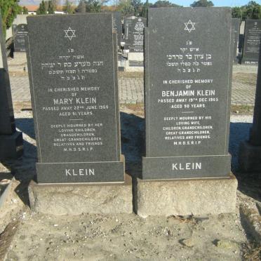 KLEIN Benjamin -1965 &amp; Mary -1969