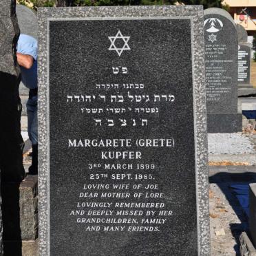 KUPFER Margarete 1899-1985