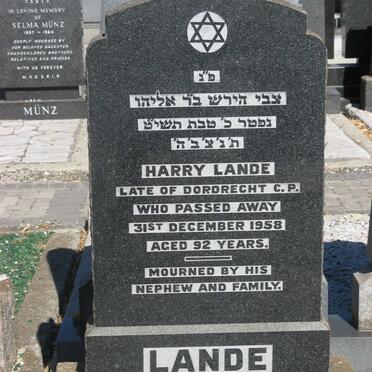 LANDE Harry -1958