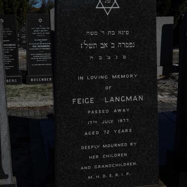 LANGMAN Feige -1977