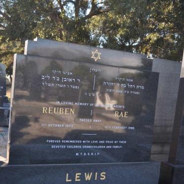 LEWIS Reuben -1973 &amp; Rae -1980