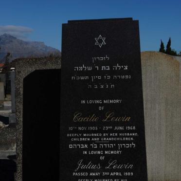 LEWIN Julius -1989 &amp; Cacilie 1905-1968