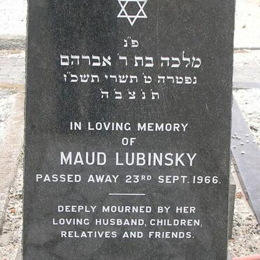 LUBINSKY Maud -1966