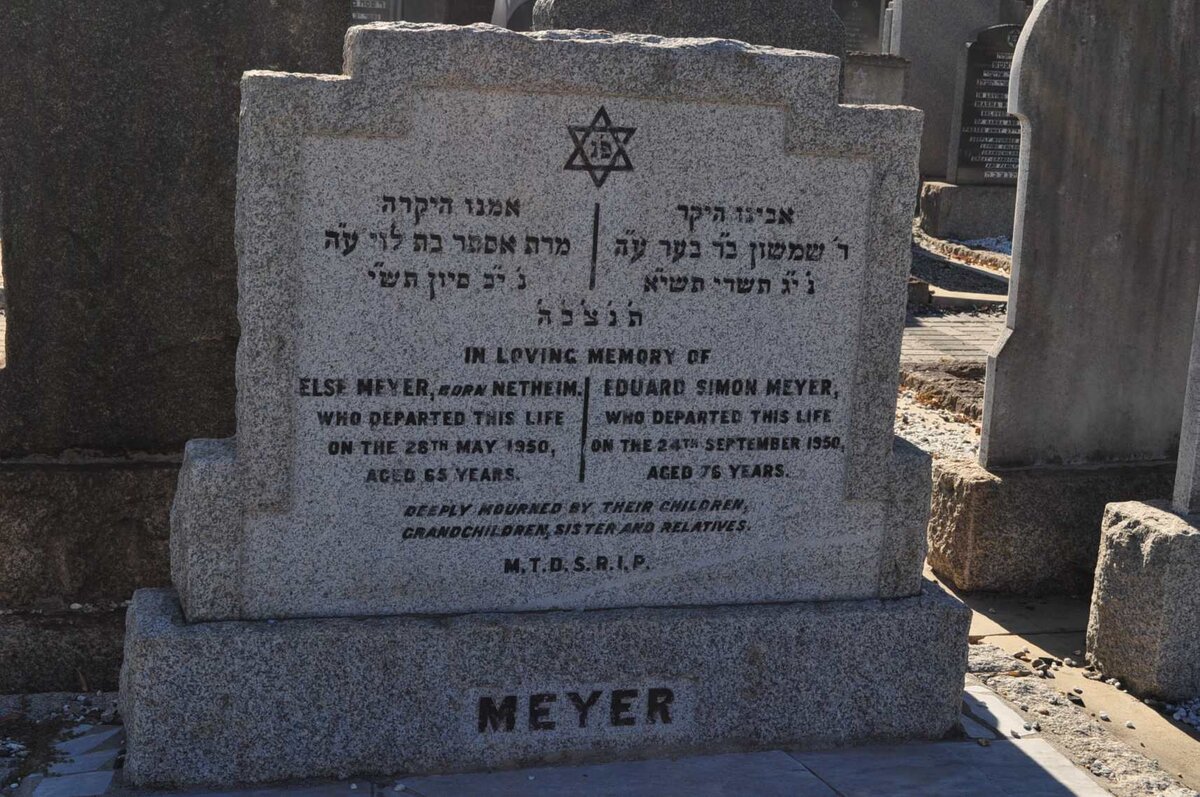 MEYER Eduard Simon -1950 &amp; Else NETHEIM -1950