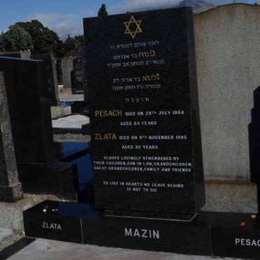 MAZIN Pesach -1964 &amp; Zlata -1995