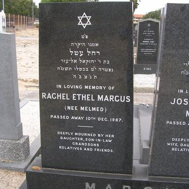 MARCUS Joseph Meyer -1967 &amp; Rachel Ethel MELMED -1987