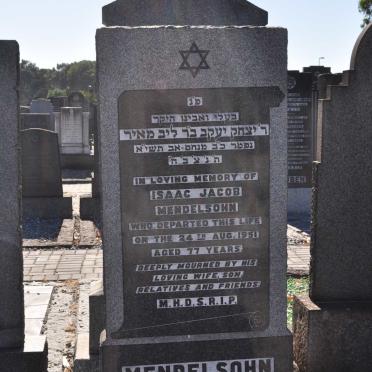 MENDELSOHN Isaac Jacob -1951