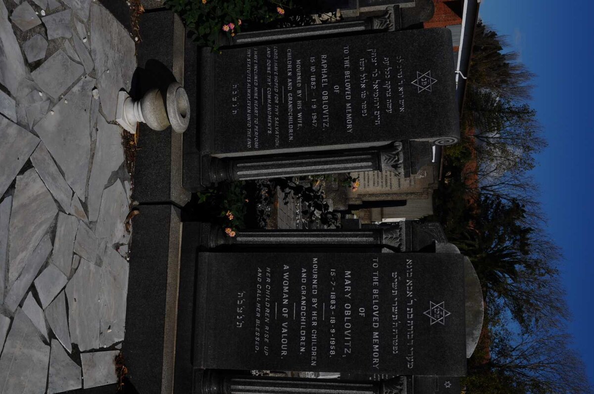 OBLOVITZ Raphael 1882-1947 &amp; Mary 1883-1958