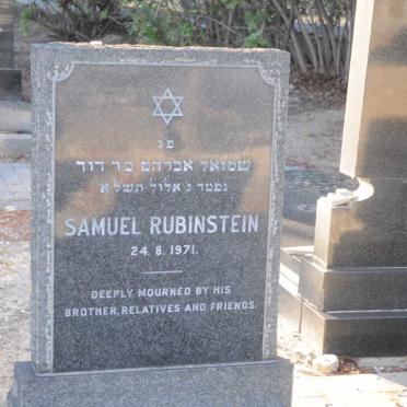 RUBINSTEIN Samuel -1971