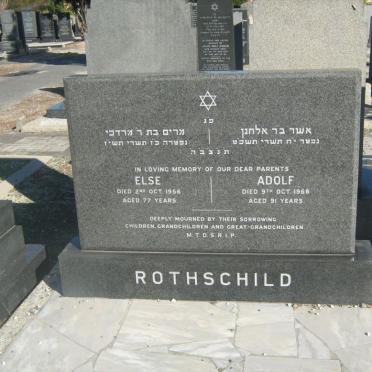 ROTHSCHILD Adolf -1968 &amp; Else -1956