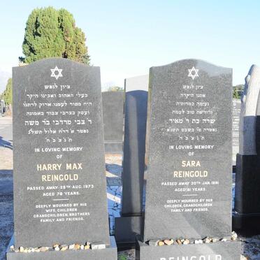 REINGOLD Harry Max -1973 &amp; Sara -1991