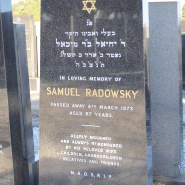 RADOWSKY Samuel -1973
