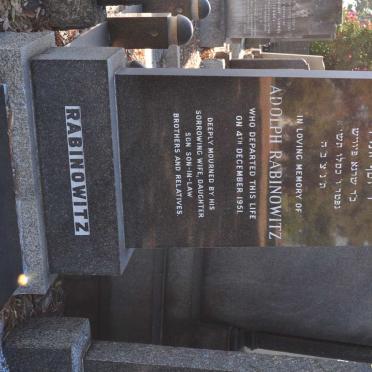 RABINOWITZ Adolph -1951