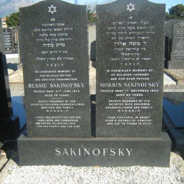 SAKINOFSKY Morris -1963 &amp; Bessie -1973