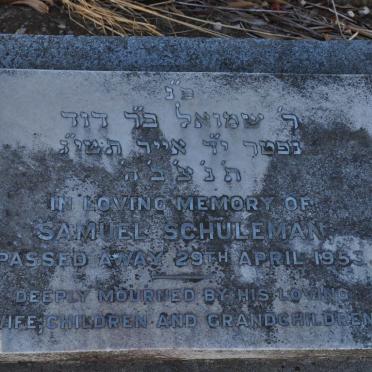 SCHULEMAN Samuel -1953