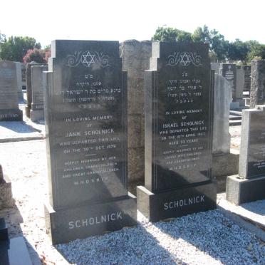 SCHOLNICK Israel -1957 &amp; Janie -1976