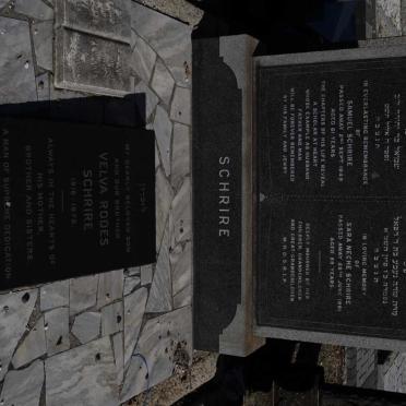 SCHRIRE Samuel -1949 &amp; Sara Neche -1981 :: SCHRIRE VELVA Rodes 1916-1972